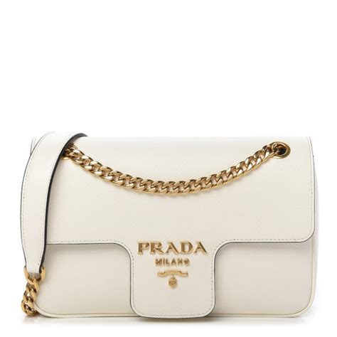 prada saffiano flap|PRADA Saffiano Flap Shoulder Bag Talco .